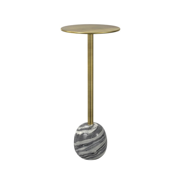 HomeRoots 23" Gold Metal Round End Table - Elegant Modern Accent for Small Spaces, Stylish and Versatile Use 636126