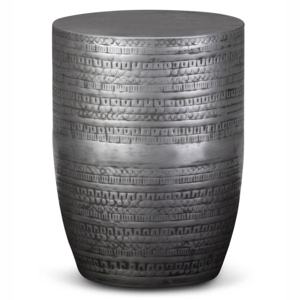 HomeRoots 20" Sleek Silver Metal Round End Table - Modern Elegance for Living Rooms, Bedrooms & More! 636128