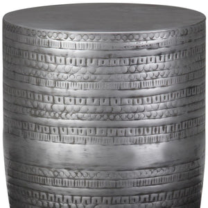 HomeRoots 20" Sleek Silver Metal Round End Table - Modern Elegance for Living Rooms, Bedrooms & More! 636128