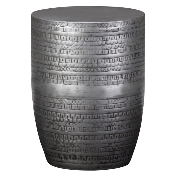 HomeRoots 20" Sleek Silver Metal Round End Table - Modern Elegance for Living Rooms, Bedrooms & More! 636128