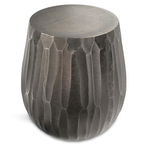 HomeRoots 20" Graphite Aluminum Round End Table - Modern Compact Design, Lightweight, Versatile for Any Space 636129