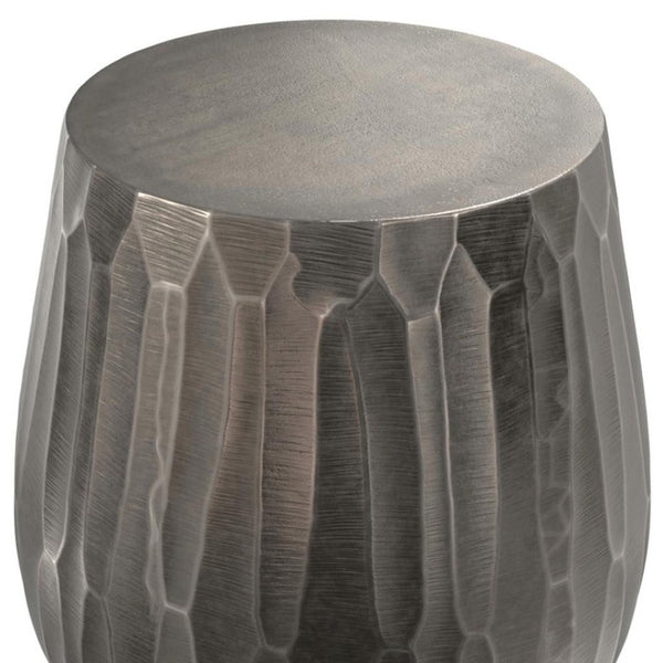 HomeRoots 20" Graphite Aluminum Round End Table - Modern Compact Design, Lightweight, Versatile for Any Space 636129