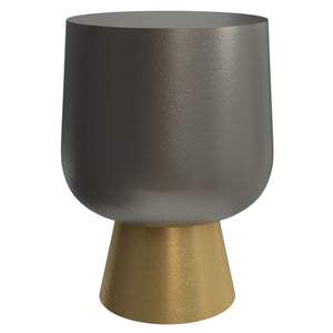 HomeRoots 20" Antiqued Brass Aluminum Round End Table – Timeless Charm, Versatile Design, No Assembly Required! 636131