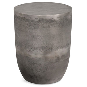 HomeRoots 20" Silver Aluminum Round End Table - Modern Design, Lightweight, Versatile, & Fully Assembled Accent Piece 636132