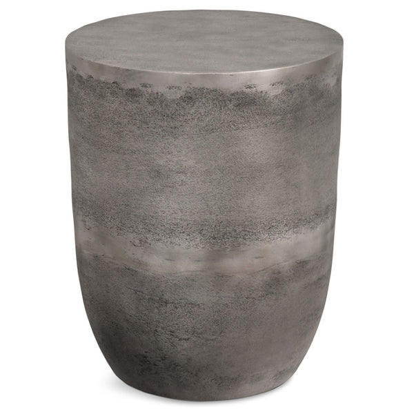 HomeRoots 20" Silver Aluminum Round End Table - Modern Design, Lightweight, Versatile, & Fully Assembled Accent Piece 636132