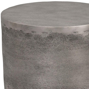 HomeRoots 20" Silver Aluminum Round End Table - Modern Design, Lightweight, Versatile, & Fully Assembled Accent Piece 636132