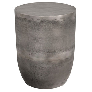HomeRoots 20" Silver Aluminum Round End Table - Modern Design, Lightweight, Versatile, & Fully Assembled Accent Piece 636132
