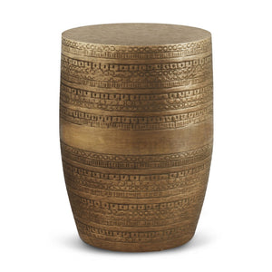 HomeRoots 20" Gold Metal Round End Table - Stylish Modern Accent for Sofas, Beds, or Entryways - Fully Assembled! 636136