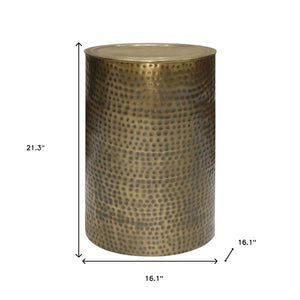 HomeRoots 21" Gold Metal Round End Table – Stylish, Durable, & Versatile Accent for Any Modern Living Space 636138
