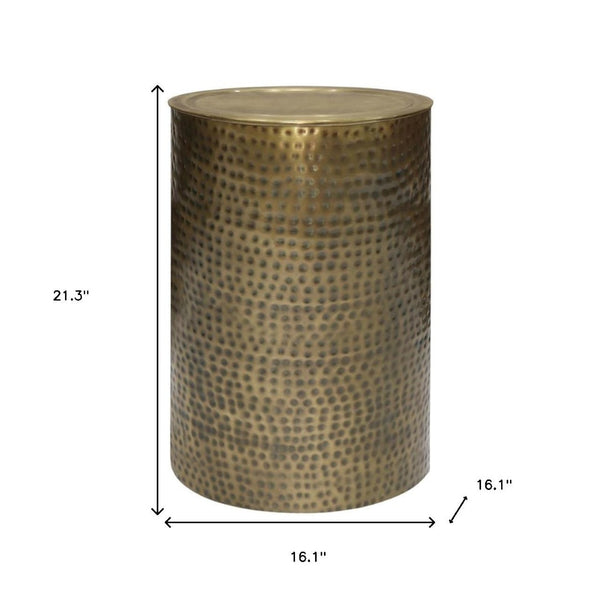 HomeRoots 21" Gold Metal Round End Table – Stylish, Durable, & Versatile Accent for Any Modern Living Space 636138
