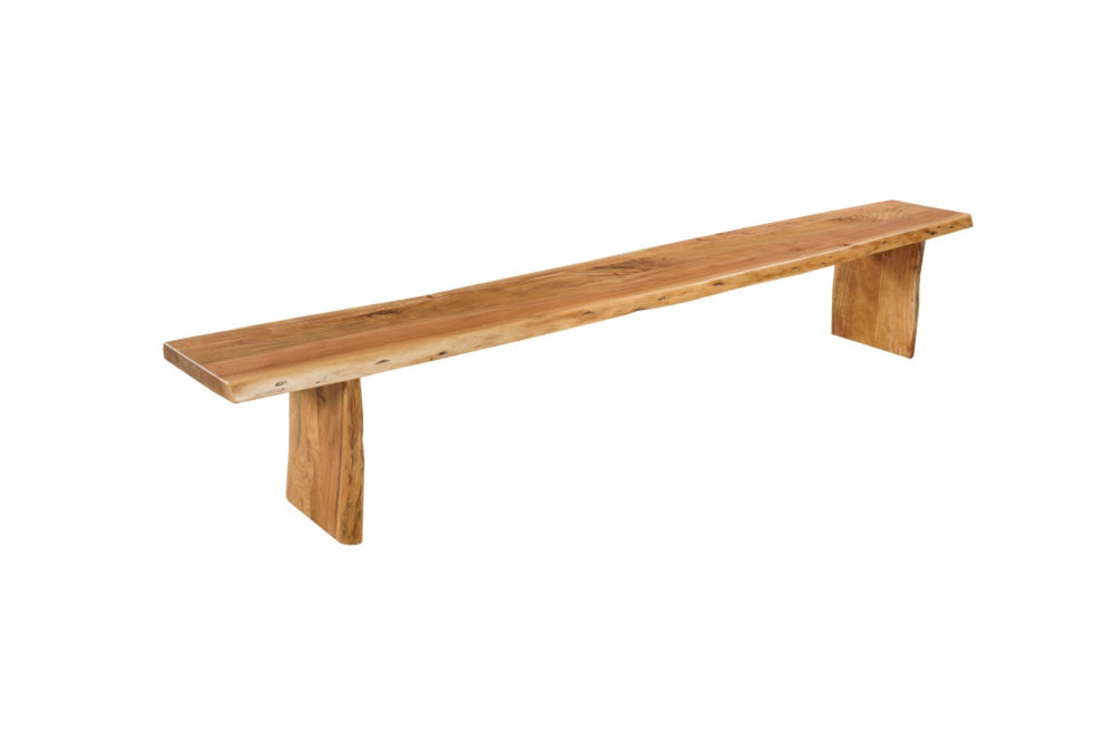 HomeRoots 72" Brown Solid Wood Live Edge Dining Bench – Artisan Style, Durable Seating for Modern Spaces 636208