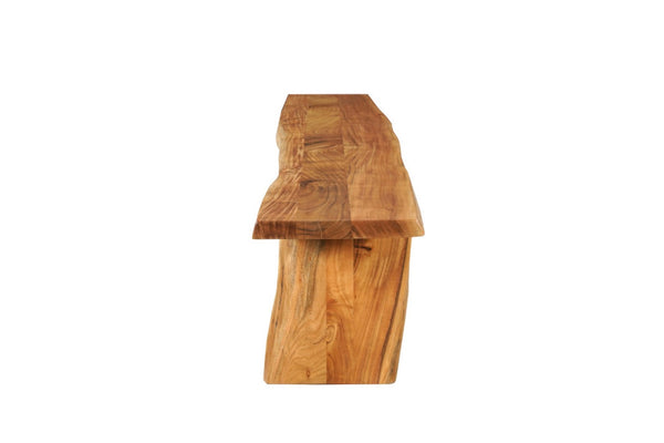 HomeRoots 72" Brown Solid Wood Live Edge Dining Bench – Artisan Style, Durable Seating for Modern Spaces 636208