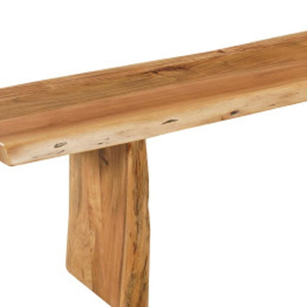 HomeRoots 72" Brown Solid Wood Live Edge Dining Bench – Artisan Style, Durable Seating for Modern Spaces 636208