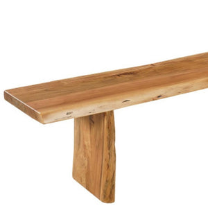 HomeRoots 72" Brown Solid Wood Live Edge Dining Bench – Artisan Style, Durable Seating for Modern Spaces 636208