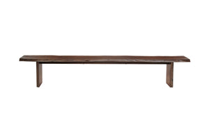 HomeRoots 72" Brown Solid Wood Live Edge Dining Bench - Handcrafted, Durable Seating for Modern & Traditional Homes 636209