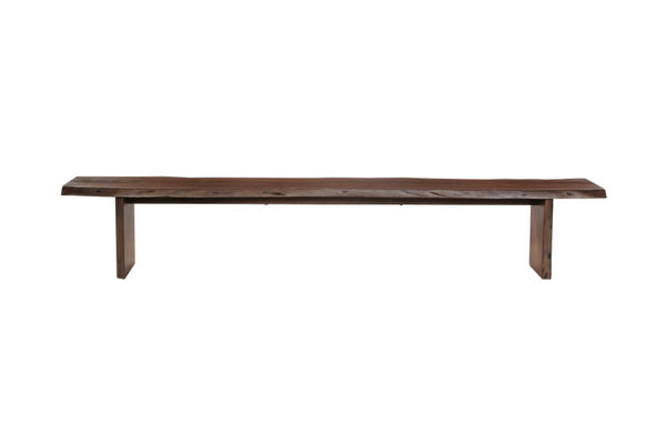 HomeRoots 72" Brown Solid Wood Live Edge Dining Bench - Handcrafted, Durable Seating for Modern & Traditional Homes 636209