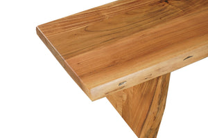 HomeRoots 105" Brown Solid Wood Live Edge Dining Bench - Artisanal Design, Durable Seating for 5 People 636210