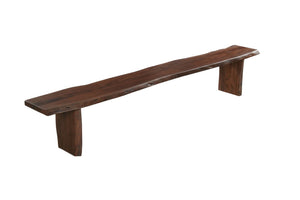 HomeRoots 105" Brown Solid Wood Live Edge Dining Bench - Rustic Charm for Versatile Seating & Style 636211