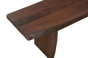 HomeRoots 105" Brown Solid Wood Live Edge Dining Bench - Rustic Charm for Versatile Seating & Style 636211