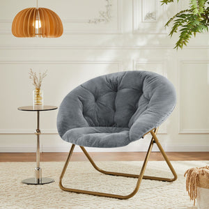 HomeRoots 26" Brown Tufted Lounge Chair - Chic Modern Accent for Living Rooms, Offices & Hospitality Spaces 636218