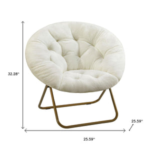 HomeRoots 26" Brown Tufted Lounge Chair - Elegant Comfort for Modern Spaces, Perfect for Home or Office Use 636219