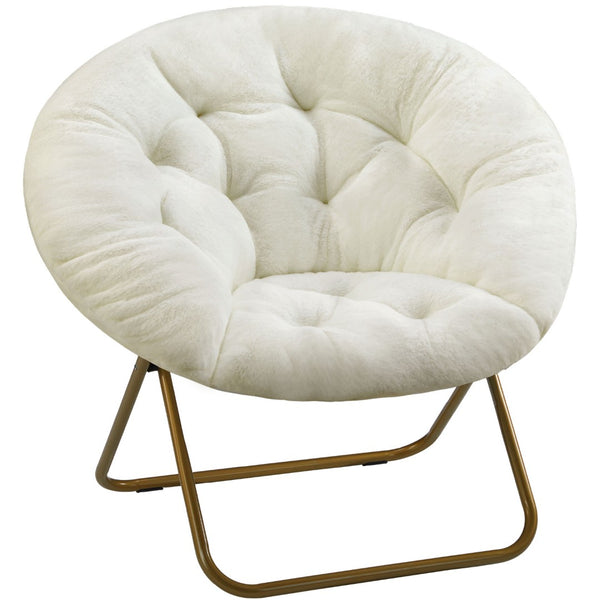 HomeRoots 26" Brown Tufted Lounge Chair - Elegant Comfort for Modern Spaces, Perfect for Home or Office Use 636219