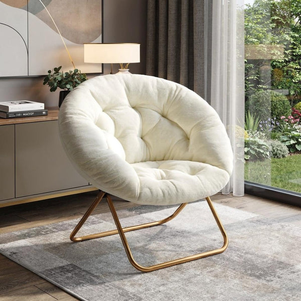 HomeRoots 26" Brown Tufted Lounge Chair - Elegant Comfort for Modern Spaces, Perfect for Home or Office Use 636219