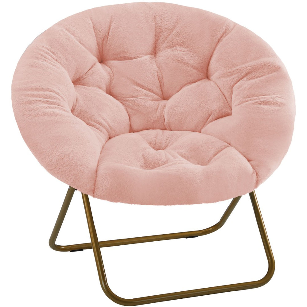 HomeRoots 26" Brown Tufted Lounge Chair – Mid-Century Modern Accent for Stylish Comfort in Small Spaces 636220