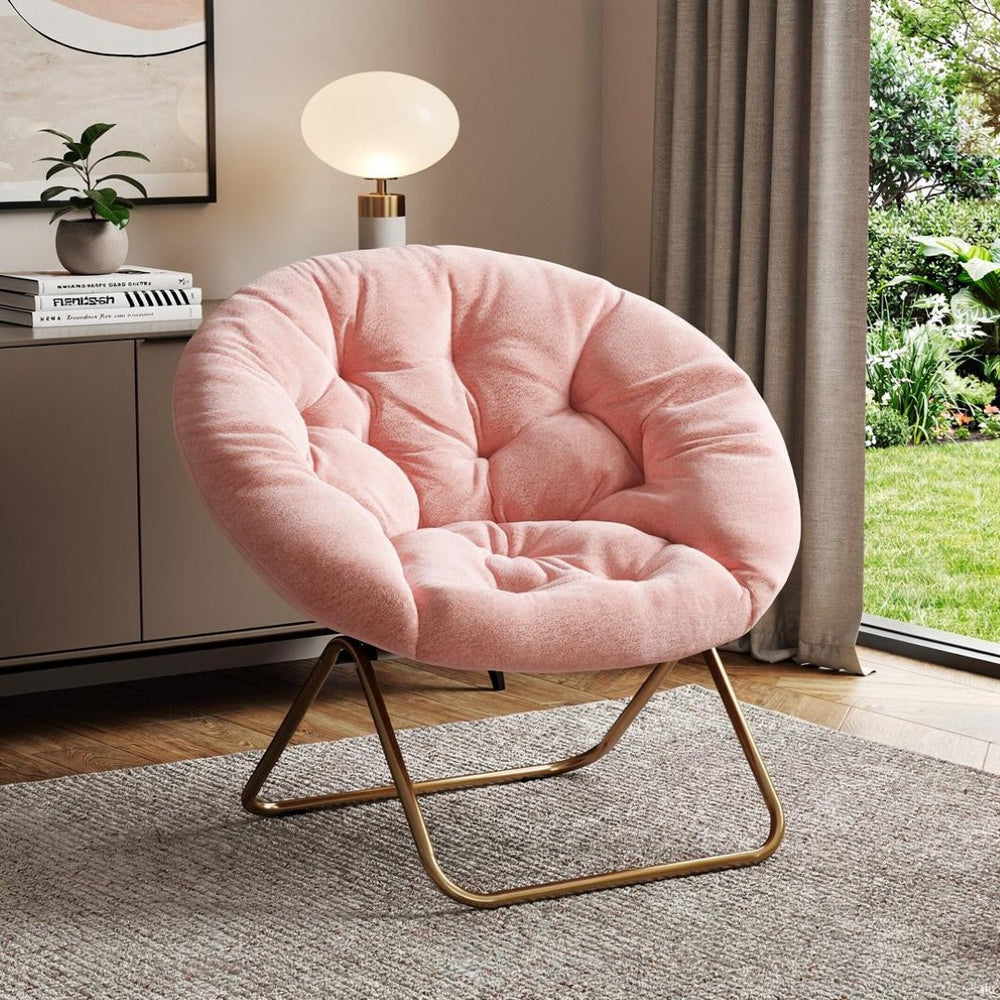 HomeRoots 26" Brown Tufted Lounge Chair – Mid-Century Modern Accent for Stylish Comfort in Small Spaces 636220