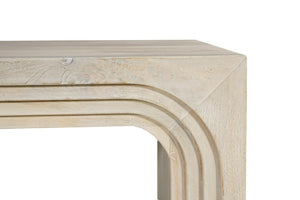 Set of Two Solid Wood Sled Coffee Tables for Modern Living Room Decor