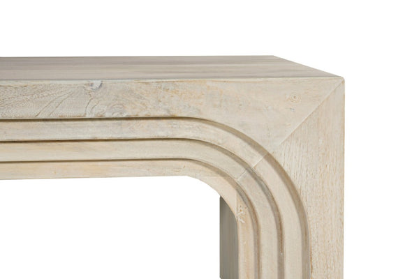 Set of Two Solid Wood Sled Coffee Tables for Modern Living Room Decor