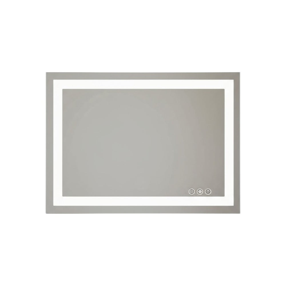 HomeRoots 24" Clear Lighted Frameless Vanity Mirror with Adjustable LED, Anti-Fog, and Modern Design for Home Use 636261
