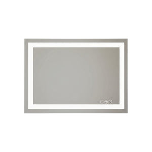 HomeRoots 24" Clear Lighted Frameless Vanity Mirror with Adjustable LED, Anti-Fog, and Modern Design for Home Use 636261