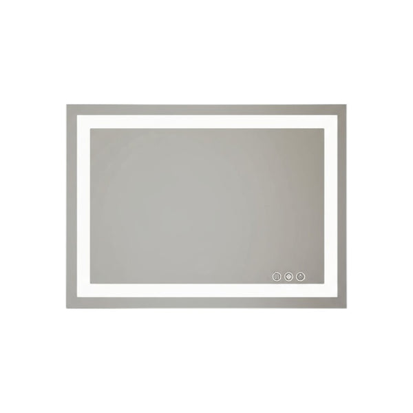 HomeRoots 24" Clear Lighted Frameless Vanity Mirror with Adjustable LED, Anti-Fog, and Modern Design for Home Use 636261