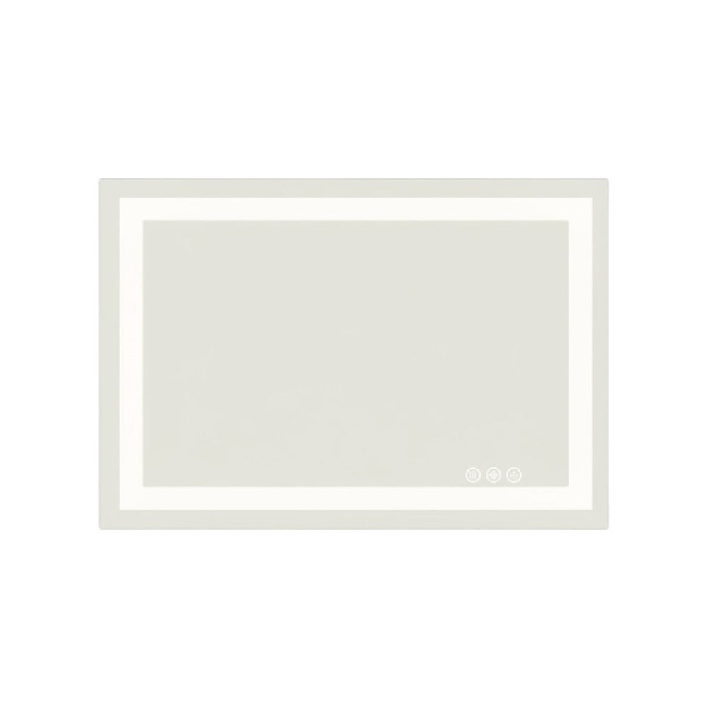 HomeRoots 24" Frameless Lighted Bathroom Vanity Mirror with Anti-Fog Technology & Adjustable Brightness Options 636262