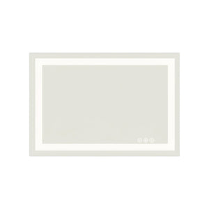HomeRoots 24" Frameless Lighted Bathroom Vanity Mirror with Anti-Fog Technology & Adjustable Brightness Options 636262