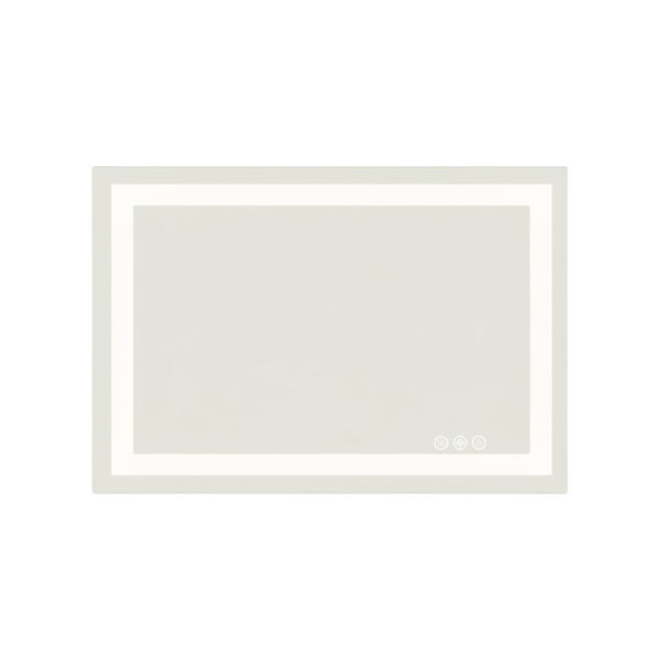 HomeRoots 24" Frameless Lighted Bathroom Vanity Mirror with Anti-Fog Technology & Adjustable Brightness Options 636262