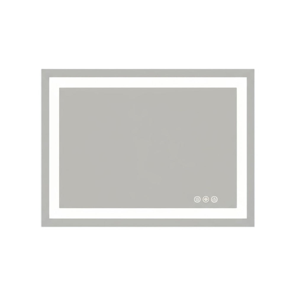 HomeRoots 28" Frameless Lighted Bathroom Vanity Mirror with Anti-Fog Technology for Modern Spaces & Style 636263