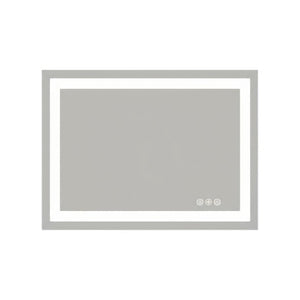 HomeRoots 28" Frameless Lighted Bathroom Vanity Mirror with Anti-Fog Technology for Modern Spaces & Style 636263