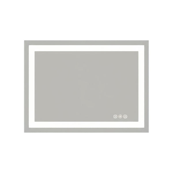 HomeRoots 28" Frameless Lighted Bathroom Vanity Mirror with Anti-Fog Technology for Modern Spaces & Style 636263