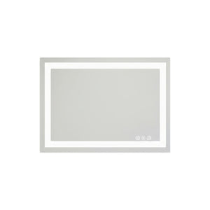 HomeRoots 20" Frameless Lighted Bathroom Vanity Mirror with Anti-Fog, Adjustable Brightness & Modern Design 636267