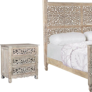 Three Piece Solid Wood Bedroom Furniture Collection for a Modern Gray Aesthetic