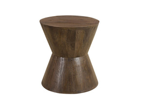 Set of Three Solid Wood Round Nesting Tables Stylish Living Room Accent Furniture Trio