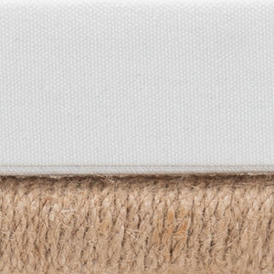 English Elm Japandi Woven Jute Bench with Sculptural Hourglass Legs for Entryway or Bedroom B2750P467806