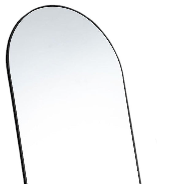 HomeRoots 63" Black Metal Arch Mirror – Elegant Full-Length Design for Stylish Home Décor & Versatile Use 636325