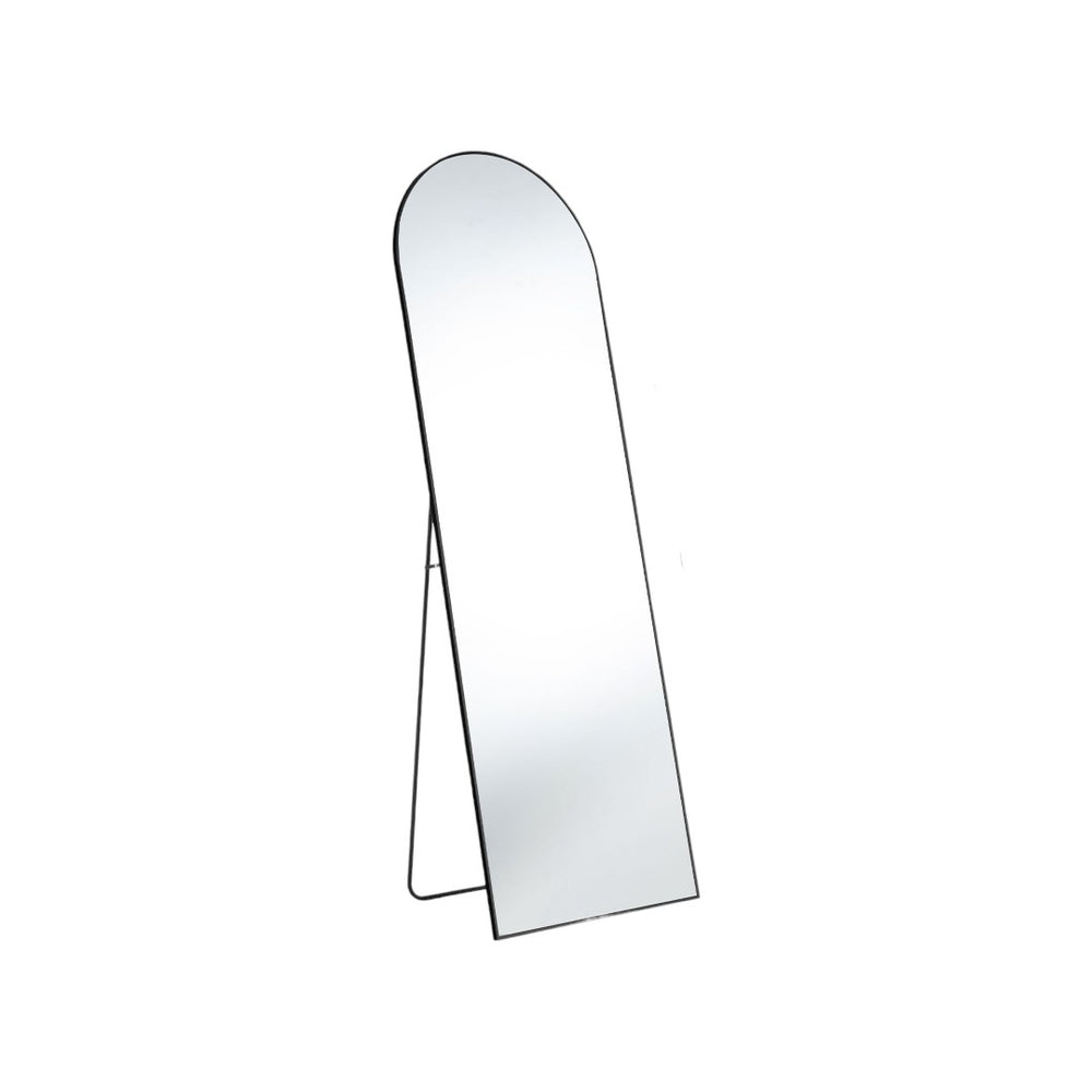 HomeRoots 63" Black Metal Arch Mirror – Elegant Full-Length Design for Stylish Home Décor & Versatile Use 636325