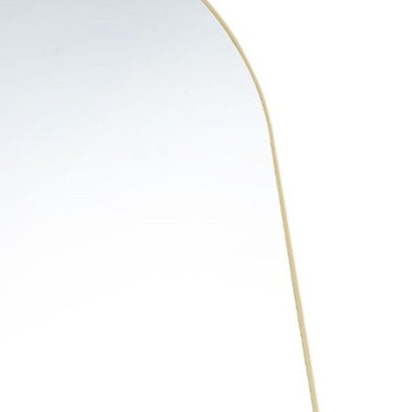 HomeRoots 63" Gold Metal Arch Full-Length Mirror with Elegant Design for Stylish Home & Office Decor 636326