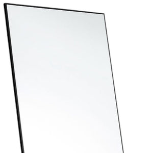HomeRoots 63" Black Metal Full-Length Mirror - Sleek Freestanding & Wall Mount Design, Modern & Versatile Decor 636329