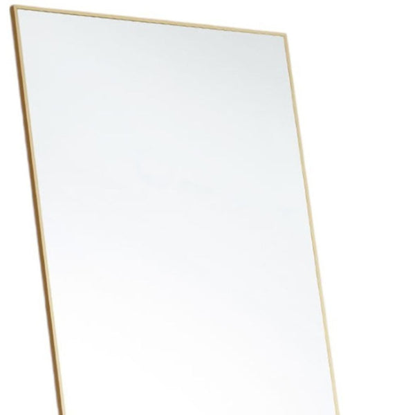 HomeRoots 63" Elegant Gold Metal Full-Length Mirror - Freestanding & Wall Mount - Modern, Versatile Design 636330