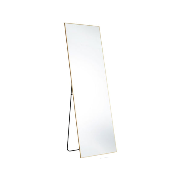 HomeRoots 63" Elegant Gold Metal Full-Length Mirror - Freestanding & Wall Mount - Modern, Versatile Design 636330